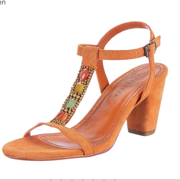 Apepazza Shoes - Apepazza Fanny Suede Beaded Sandals Orange 7/37